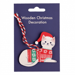 White Cat Christmas Decoration