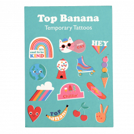 Top Banana Temporary Tattoos (2 Sheets)