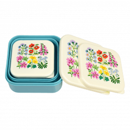 Wild Flowers snack boxes (set of 3) nested