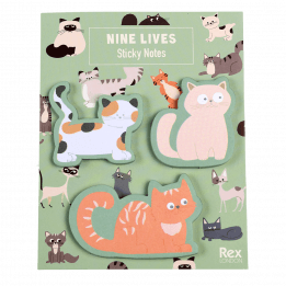 Nine Lives Sticky Notes (set Of 3)