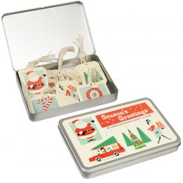 36 Festive Family Gift Tags In A Tin
