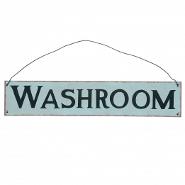 Washroom Metal Sign