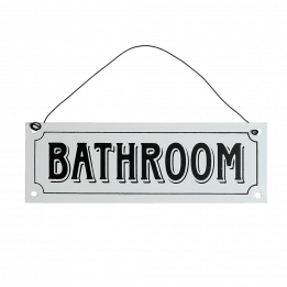 Bathroom Metal Sign.