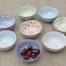 Japanese Blossom Bowl Navy Waves