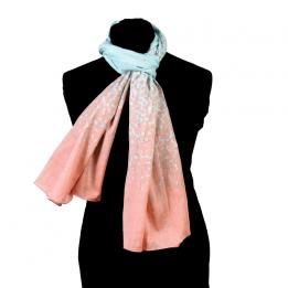 Coral Sea Mist Cotton Scarf