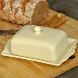 Cream Ceramic Butter Dish