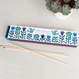 Folk Doves Box Of Extra Long Safety Matches