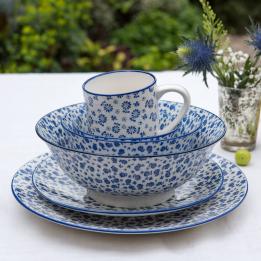 Japanese Side Plate Blue Daisy