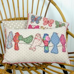 Patchwork Song Birds Cushion