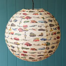 Vintage Transport Paper Lampshade