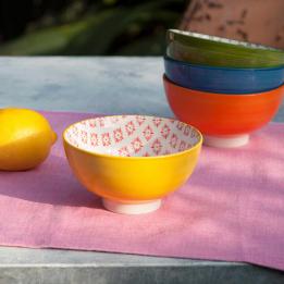 Yellow Ceramic Flamenco Bowl