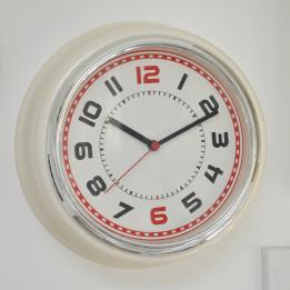 Ivory Diner Wall Clock