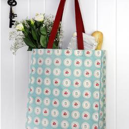 Blue Vintage Doily Design Shopping Bag