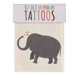 Elephant And Whale Temporary Tattoos