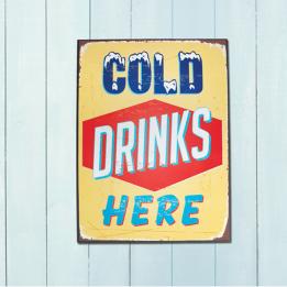 American Style Sign Cold Drinks Here