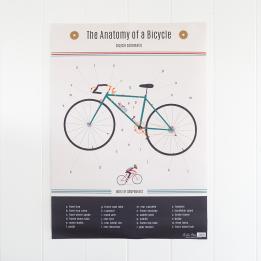 Anatomy Of A Bicycle Wrapping Paper (5 Sheets)