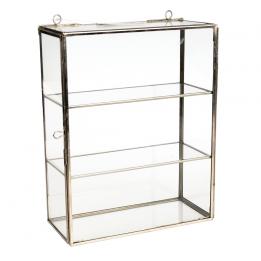 Brass Display Cabinet In Silver