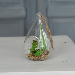 Artificial ' Cactus In Glass ' Tresco
