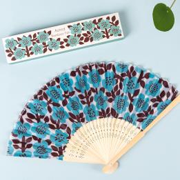 Astrid Flower Bamboo Fan