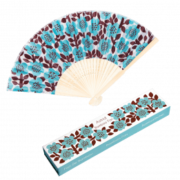 Astrid Flower Bamboo Fan