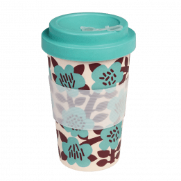 Astrid Flower Bamboo Travel Mug And Lid