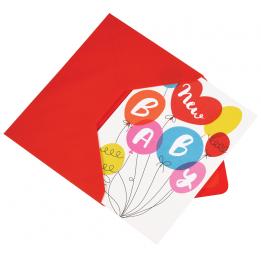 Party Balloons New Baby Card