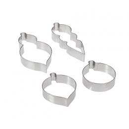 Set Of 4 Bauble Cookie Cutters