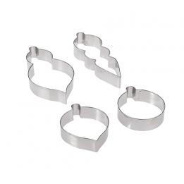 Set Of 4 Bauble Cookie Cutters