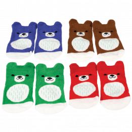 Bear Design Baby Socks (4 Pairs)