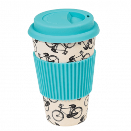 Bicycle Rider'S Bamboo Travel Mug