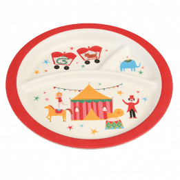 Big Top Circus Bamboo Segmented Plate