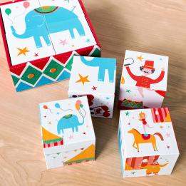 Big Top Circus Puzzle Blocks (set Of 4)