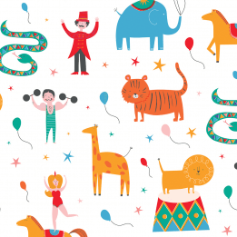 Big Top Circus Wrapping Paper (5 Sheets)