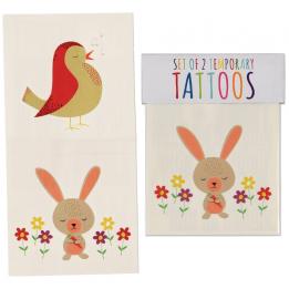 Bird And Rabbit Temporary Tattoos