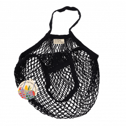 Black Organic Cotton Net Bag