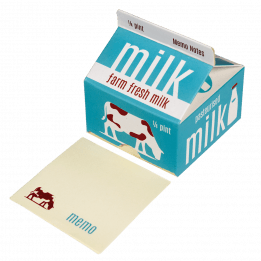 Memo Pads In "Milk" Carton