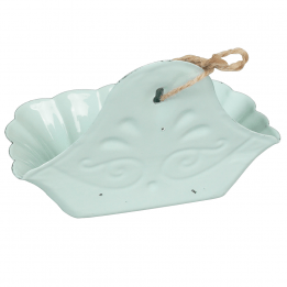 Turquoise Enamel Bird Feeder