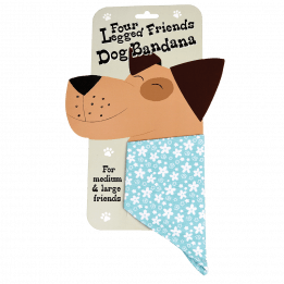 Large Turquoise Ditsy Floral Dog Bandana
