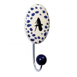 Painted Ceramic Hook Letter A