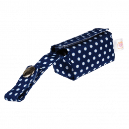 Blue Polka Dot Poop Bag Holder