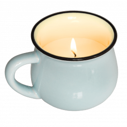 Blue Scented Candle In A Mug