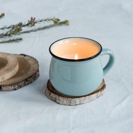 Blue Scented Candle In A Mug