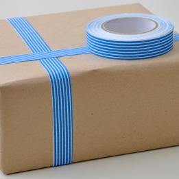 Blue Stripe Fabric Sticky Gift Tape