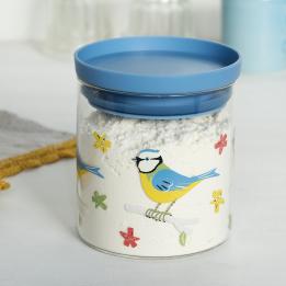 Blue Tit Glass Storage Jar