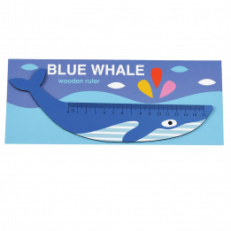 Blue Whale Wooden Ruler