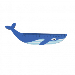 Blue Whale Wooden Ruler