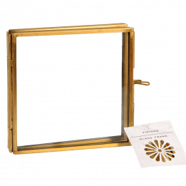 Brass 4 Sided Square Photo Frame