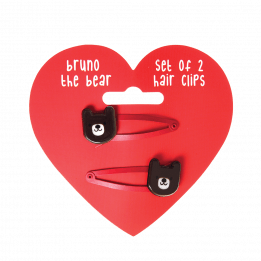 Bruno The Bear Hairclips (set Of 2)