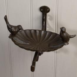 Cast Iron Mounted Bird Bath