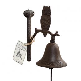 Cast Iron Owl Garden Bell